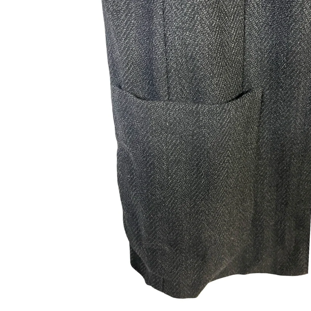 Joseph‎ Abboud for Mark Shale Jacket 44R Gray Herringbone Blazer Notched Lapel